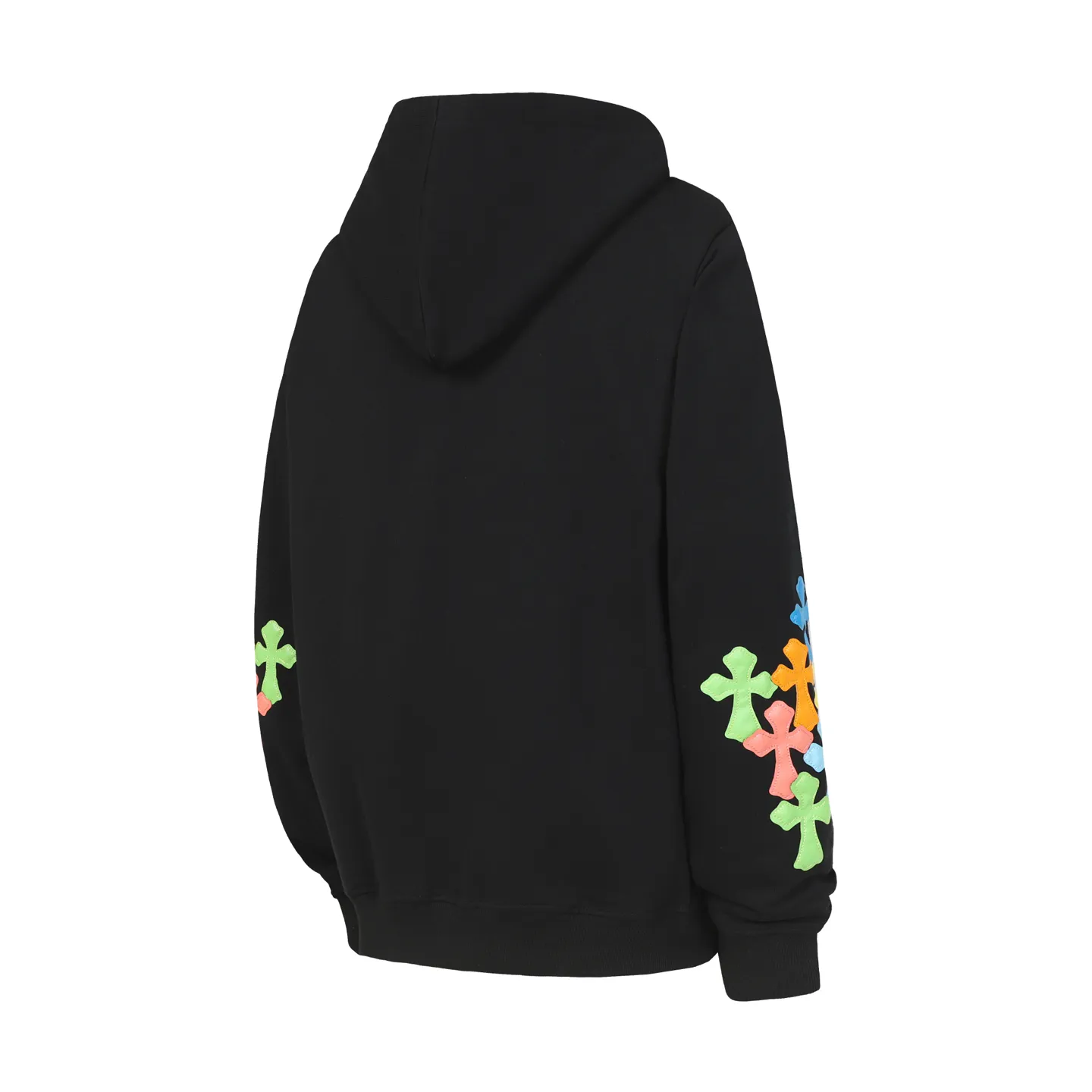 P300 #K26 Heavy Industry Style - Chrome Hearts Colorful Cross ✝️ Inlay embroidered Sanskrit printed zipper sweatshirt cardigan jacket - High weight, high density and high quality. The wool is soft, delicate and skin-friendly. It feels soft and silky. It has excellent warmth and skin-friendly properties. - Custom-woven and dyed, no color difference. No matter the fabric or workmanship details, it beats the ordinary version on the market. - Hardware zipper accessories are all customized, full of details - Color: black white -Size: S M L XL